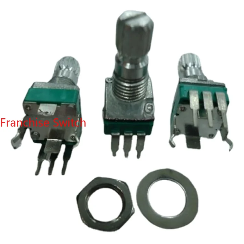 

10PCS Precision Adjustable Potentiometer R09 Vertical Bent Foot Single Connected B10K-15 Spline