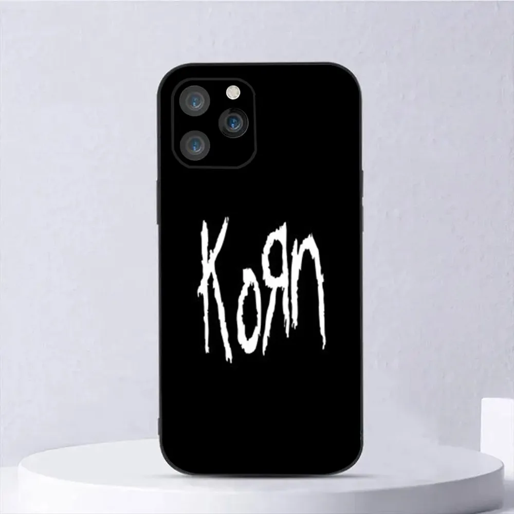 Rock Band K-Korn Phone Case For iPhone 15,14,13,12,11,Plus,Pro Max,XS,X,XR,SE,Mini,8,7 Soft Silicone Black Cover