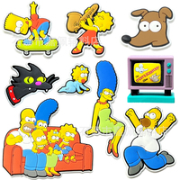 9pcs Simpson Large size Shoe Charm Cartoon for Shoe Accessories Dreations for Sandals Sneaker Classic Clog Kids X-mas Gifts