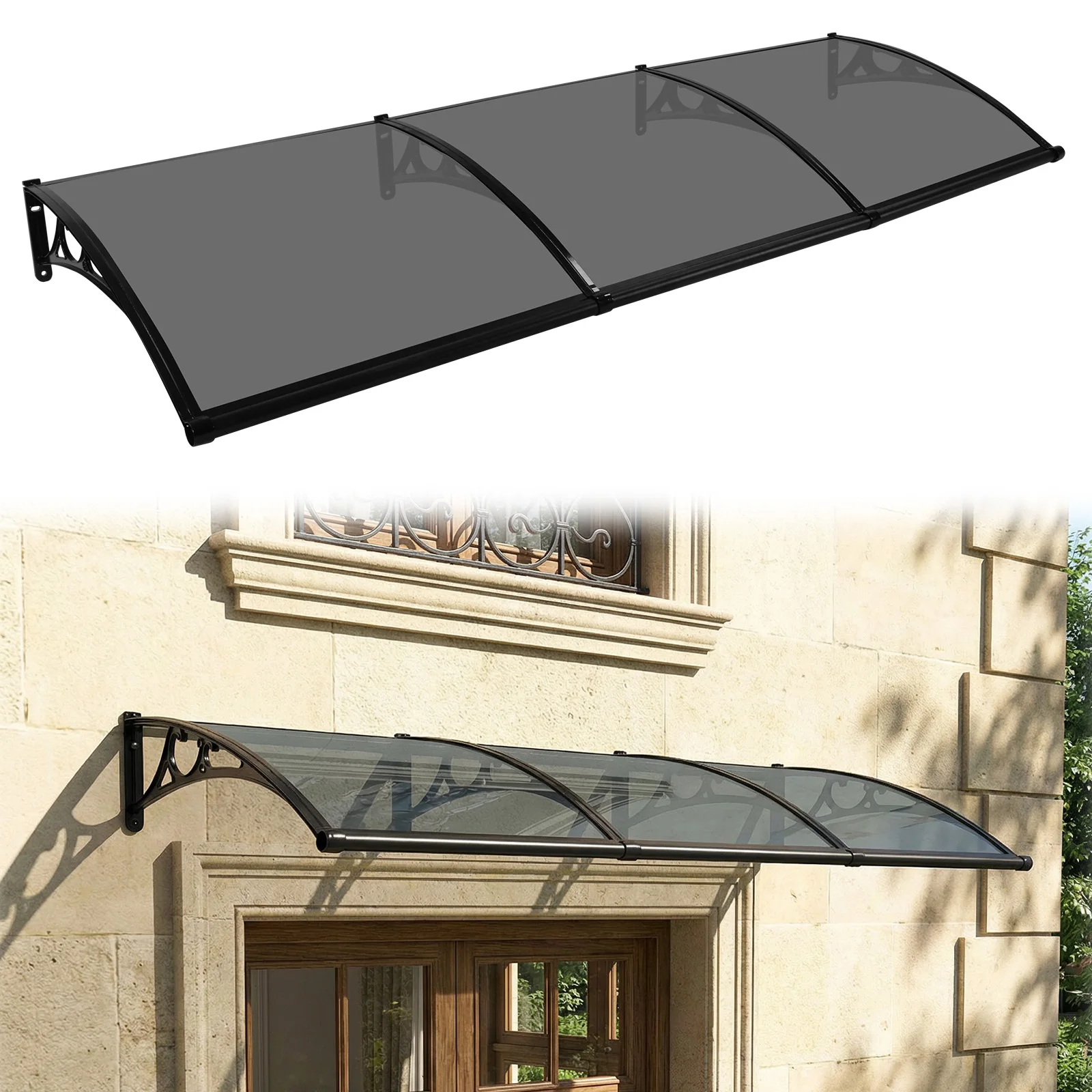 

Awning for Door Entrance Strong Load-Bearing Capacity Window Canopy Exterior Long Service Life for Rain Snow Sunlight Protection