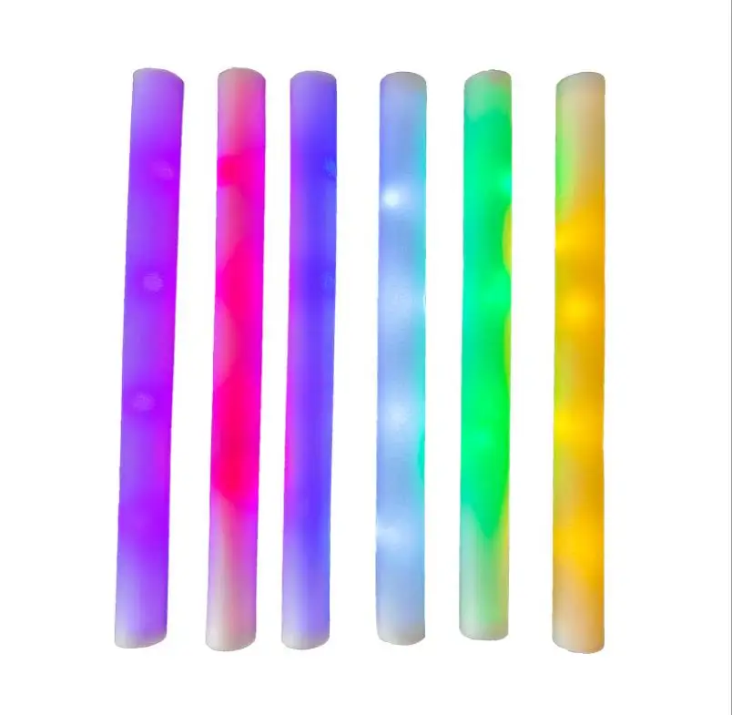 200pcs Led Flash Wand  Rave Party Light Up Foam Baton Neon Concert Sticks Holiday Event Birthday Give Aways Customize Logo