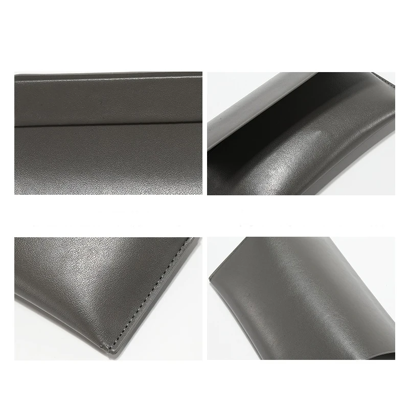 Pressure Resistant Eyeglass Organizer Pu Portable Black And Gray Wallet Sunglasses Case Magnetic Sunglasses Case Black/Gray