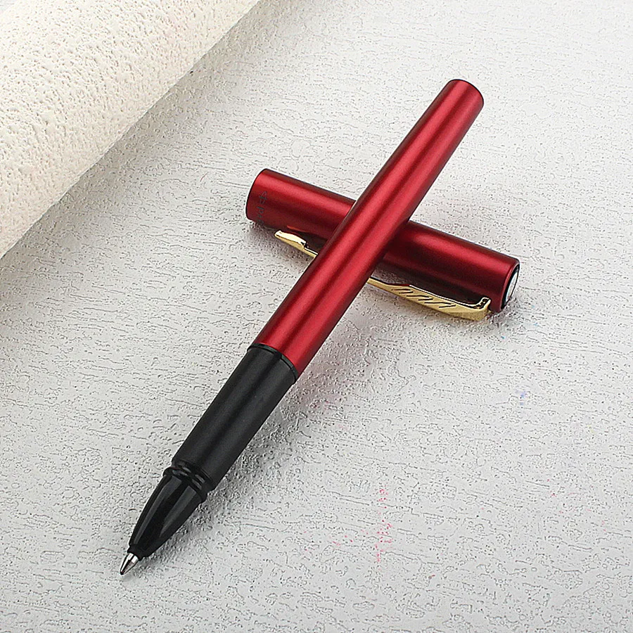 Luxury Metal Ballpoint Pen Metal Black Red Replaceable Refill Financial Office Student Writing Supplies School Stationery Pens