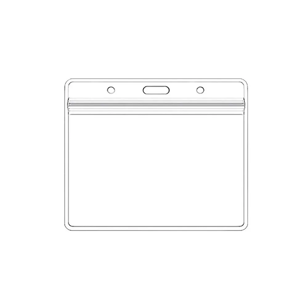 10 قطعة/الحزمة نسخة عمودية/أفقية مشبك بطاقات البلاستيك غطاء بطاقة مقاوم للماء حامل واقي شفاف كم البطاقة
