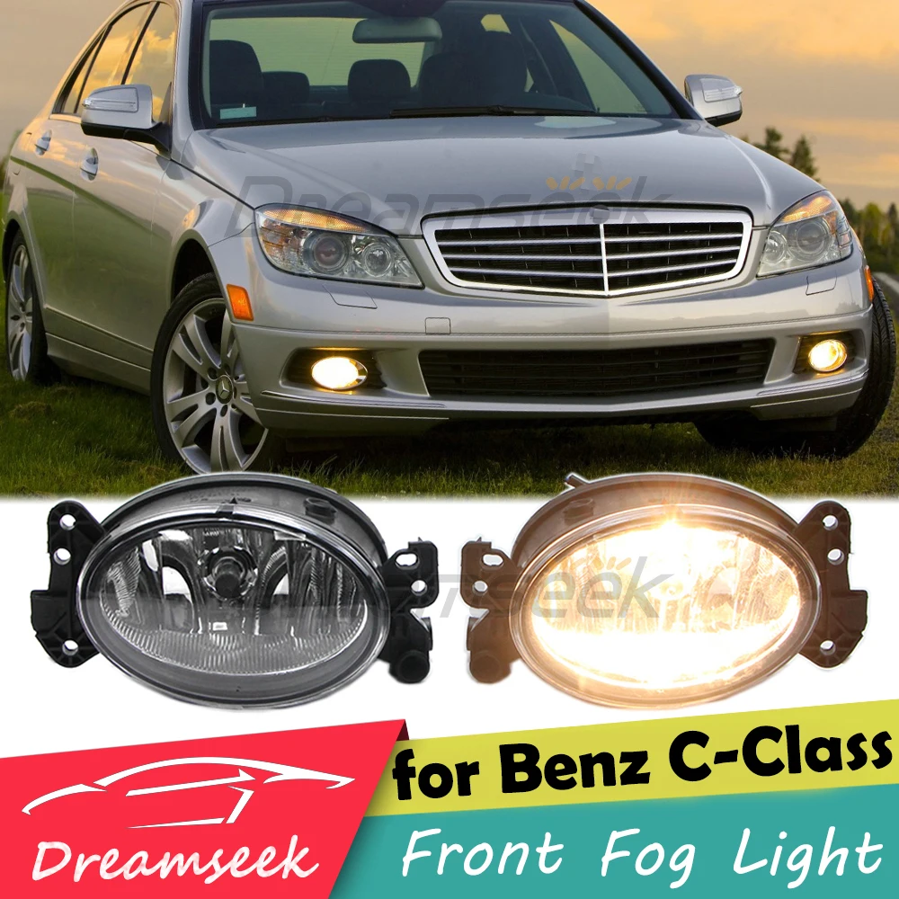 Fog Light Front Bumper for Mercedes-Benz C CLK CLS E G GL M Class W204 W219 W211 X164 W164 Car Driving Lamp w/ Bulb Clear Lens