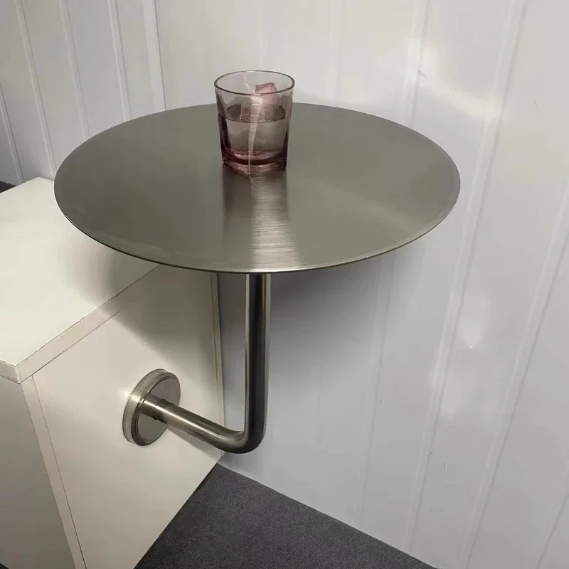 Industrial style cafe milk tea shop stainless steel dining table dessert snack shop living room sofa creative small coffee table