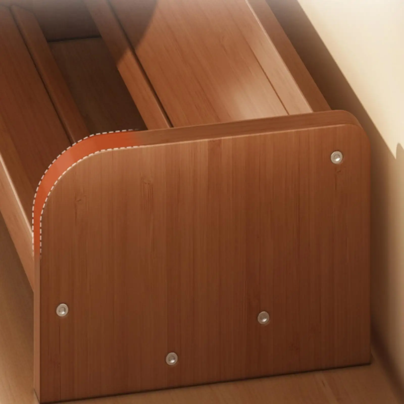 Desktop Bookshelf Bamboo V-Shaped Book Stand Compact for Desk, Readers, Students