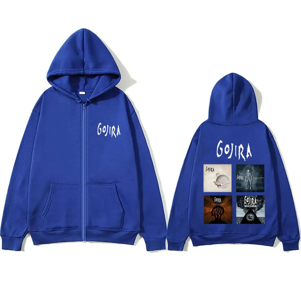 Rock Metal Band Gojira From Mars To Sirius Print Zipper Hoodie The Way of All Flesh Zip Up Jacket L'Enfant Sauvage Hoodies Coat
