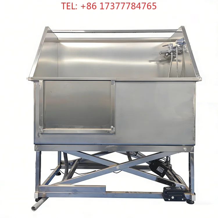 Eco-Friend Stainless Steel Pet Grooming Tubs Dog Bathing Station With Door For Pe Salons Cleaning Bathing For Small Model