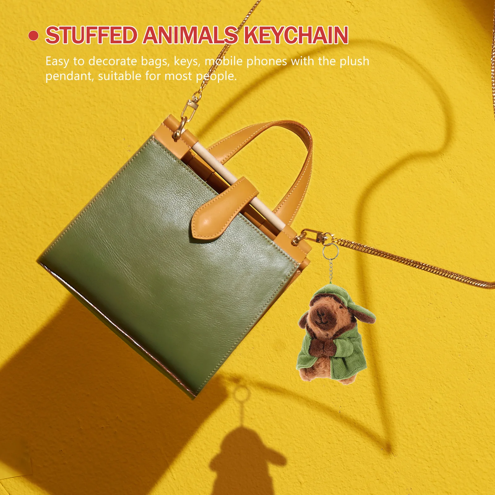 

Keychain Cute Animal Design Soft PP Cotton Stitching Decorative Charm for Backpack Bag Purse Accessory Gift Kawaii