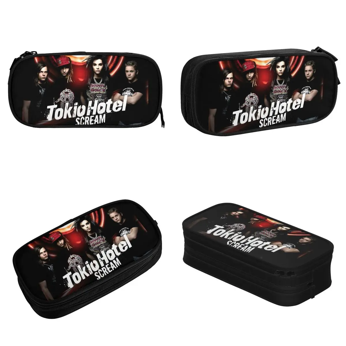 Tokio Hotel Pencil Case New Pen Holder Bag Kids Big Capacity Office Zipper Pencilcases