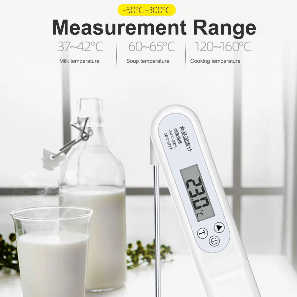 Termómetro Digital de alta precisión para cocina, pantalla LED de lectura instantánea para agua, aceite, leche y carne, con sonda para Chef