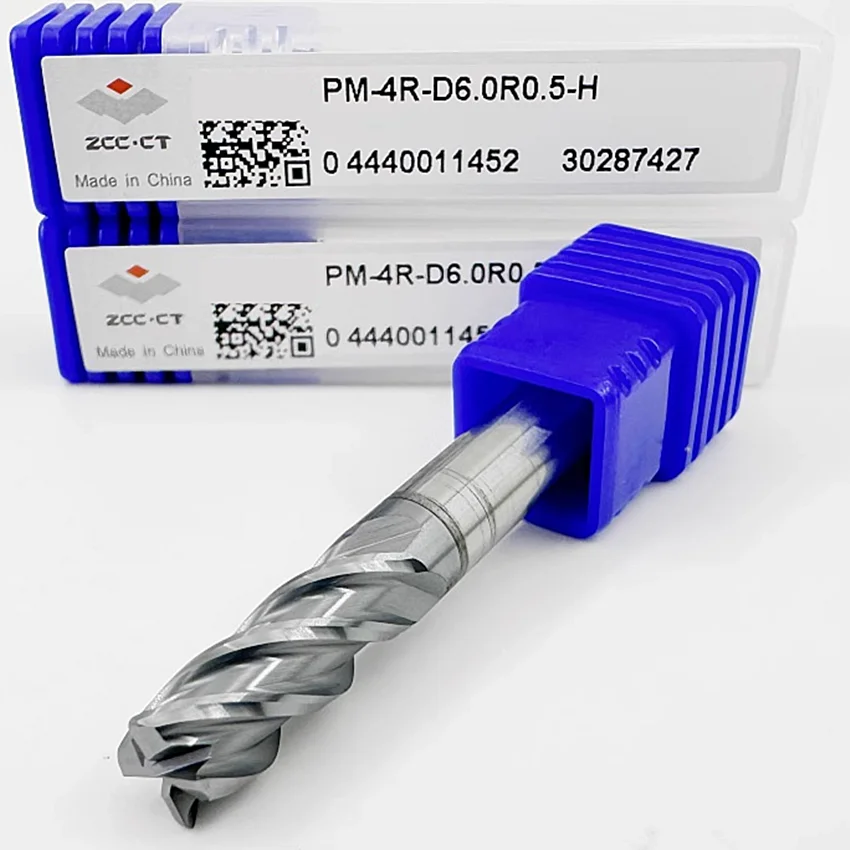 

PM-4R-D6.0R0.5-H/PM-4R-D8.0R0.5-H/PM-4R-D8.0R1.0-H/PM-4R-D10.0R0.5-H ZCC.CT PM-4RFP CNC 4-edge round nose end mills 4T End Mills