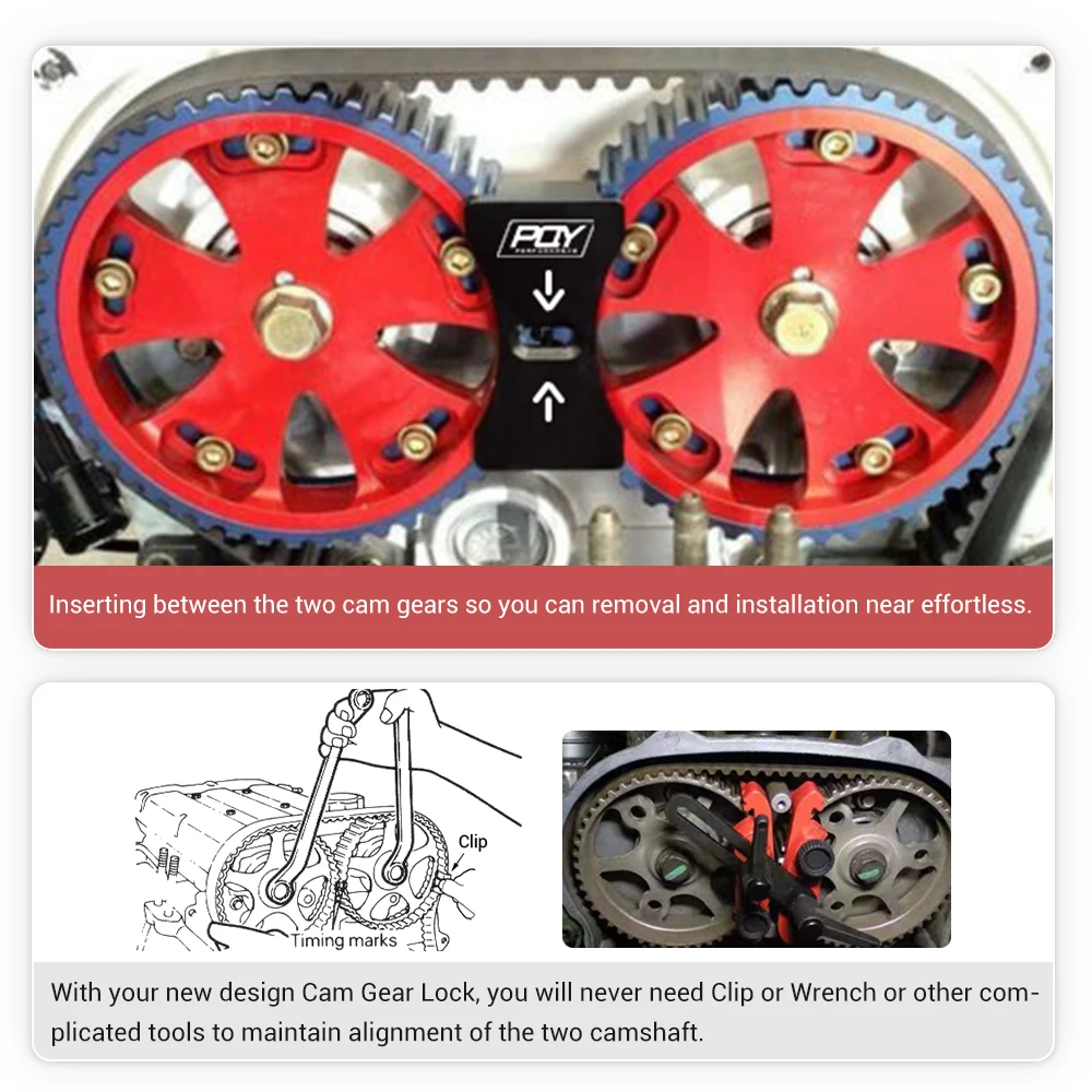 LIZHI-Aluminium Motor Cam Gear Lock/Tandriem Installeren Tool Voor Mitsubishi Lancer 4G63 Dodge Kia LZ-CGL02