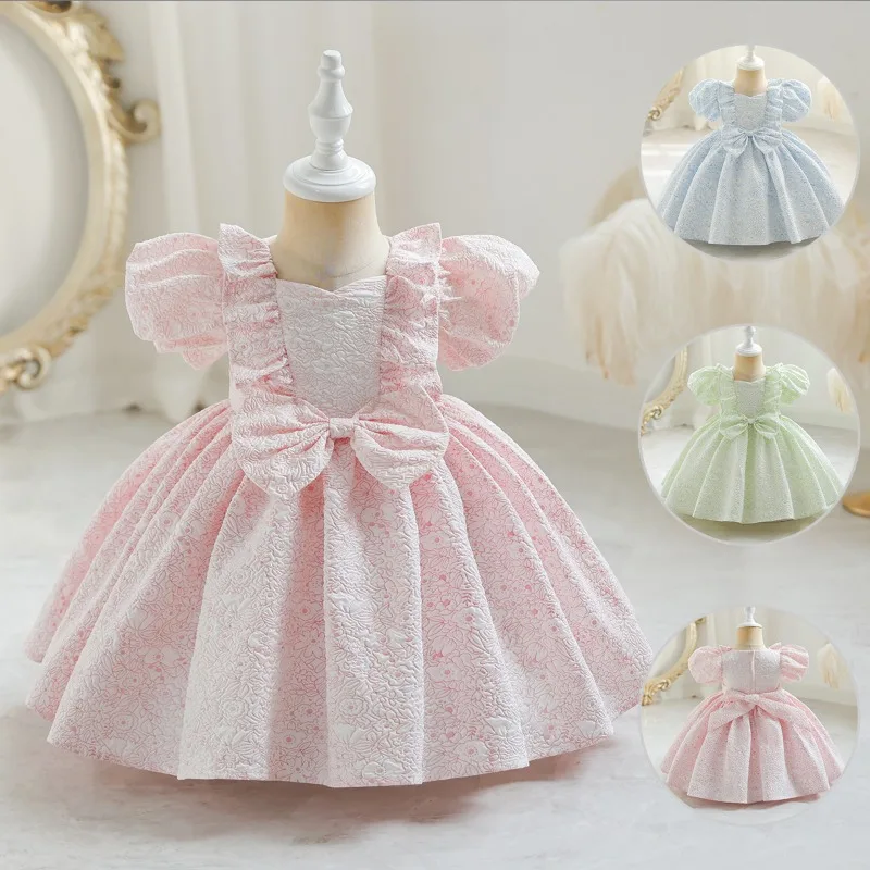 

Girls Dresses Children's Princess Dress Flower Girl Fluffy Dress Three-dimensional Printing Little Girl Performance Clothing