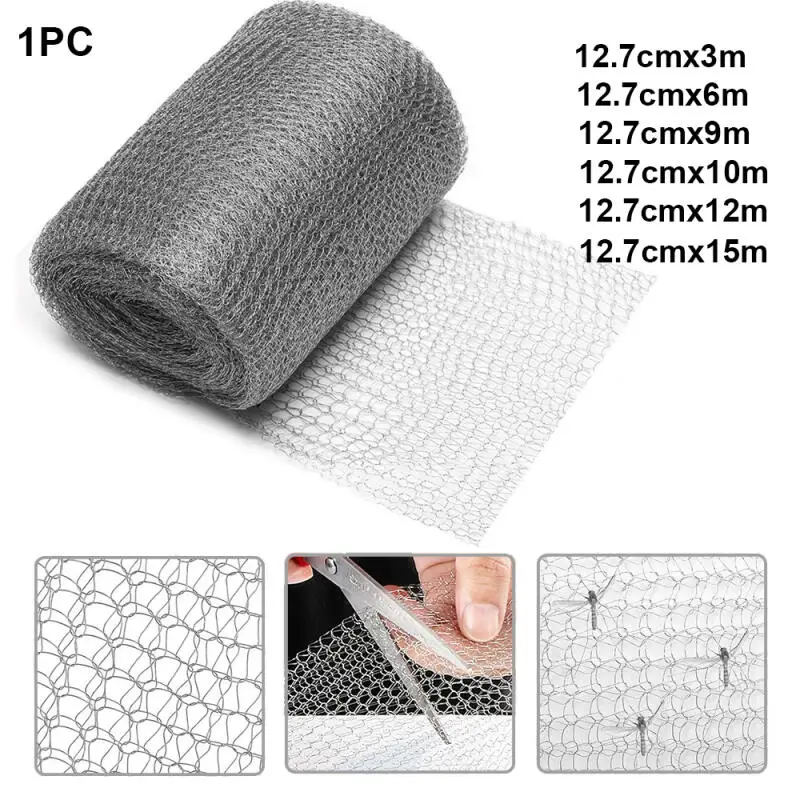 Stainlesss Steel Mesh Squirrel Repeller Outdoor Flexible Traps Animal Control Mesh Signal Shielding Net Wire for Garden Home