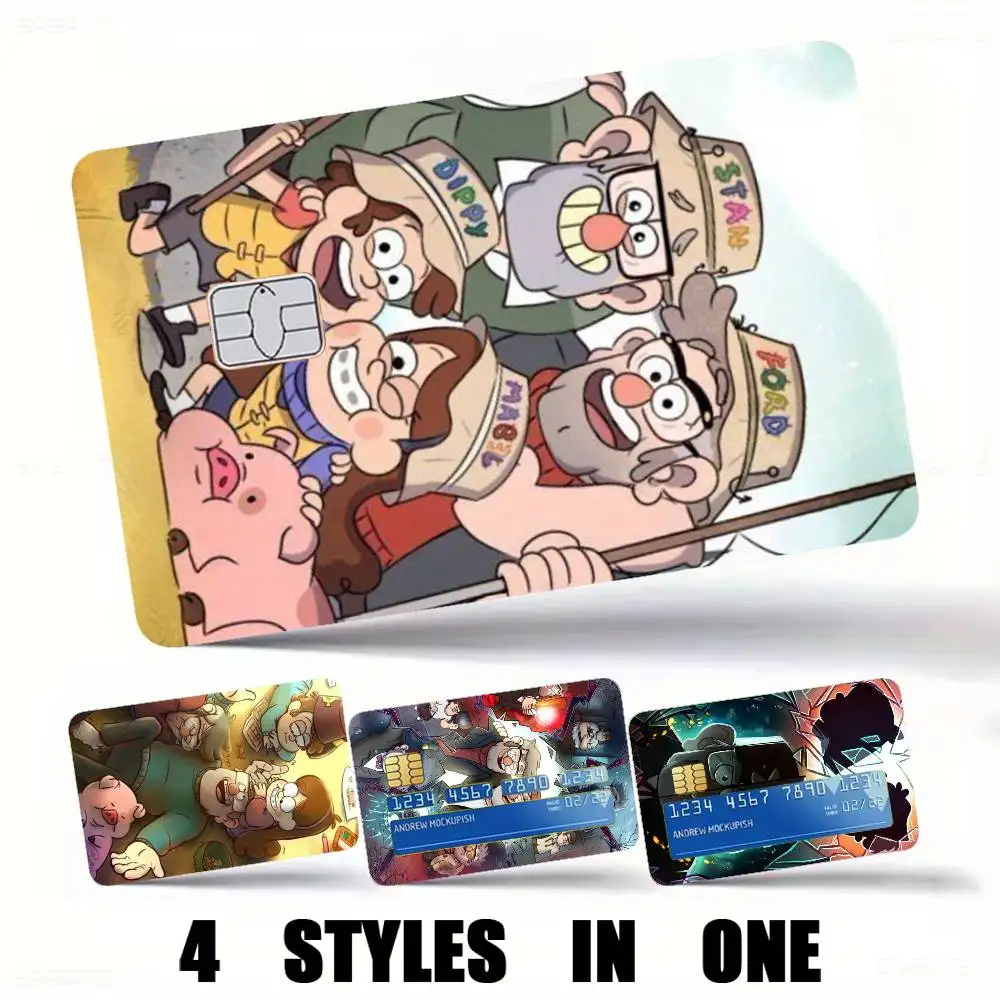 Gravity Falls Bill Cipher-r Dipper Pines High Definition Matte PVC Film Tape | For Credit Card, Debit Card Stickers , Decoration