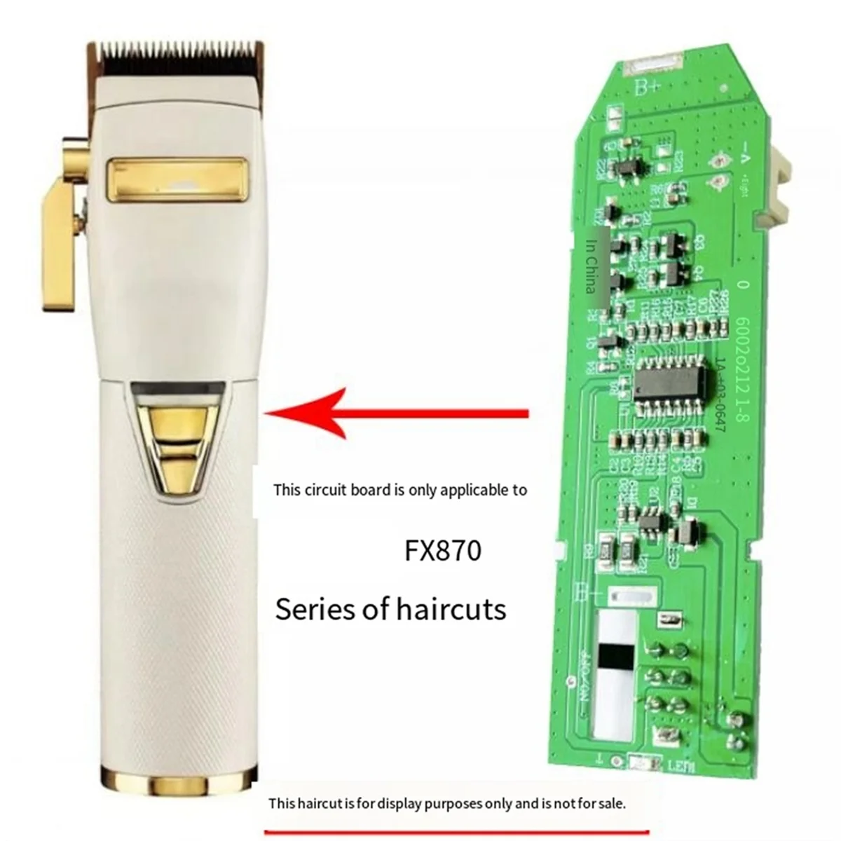 New Control Board for 870 Hair Trimmer Motherboard, for Hair Clipper Circuit Board,Brushless Motor