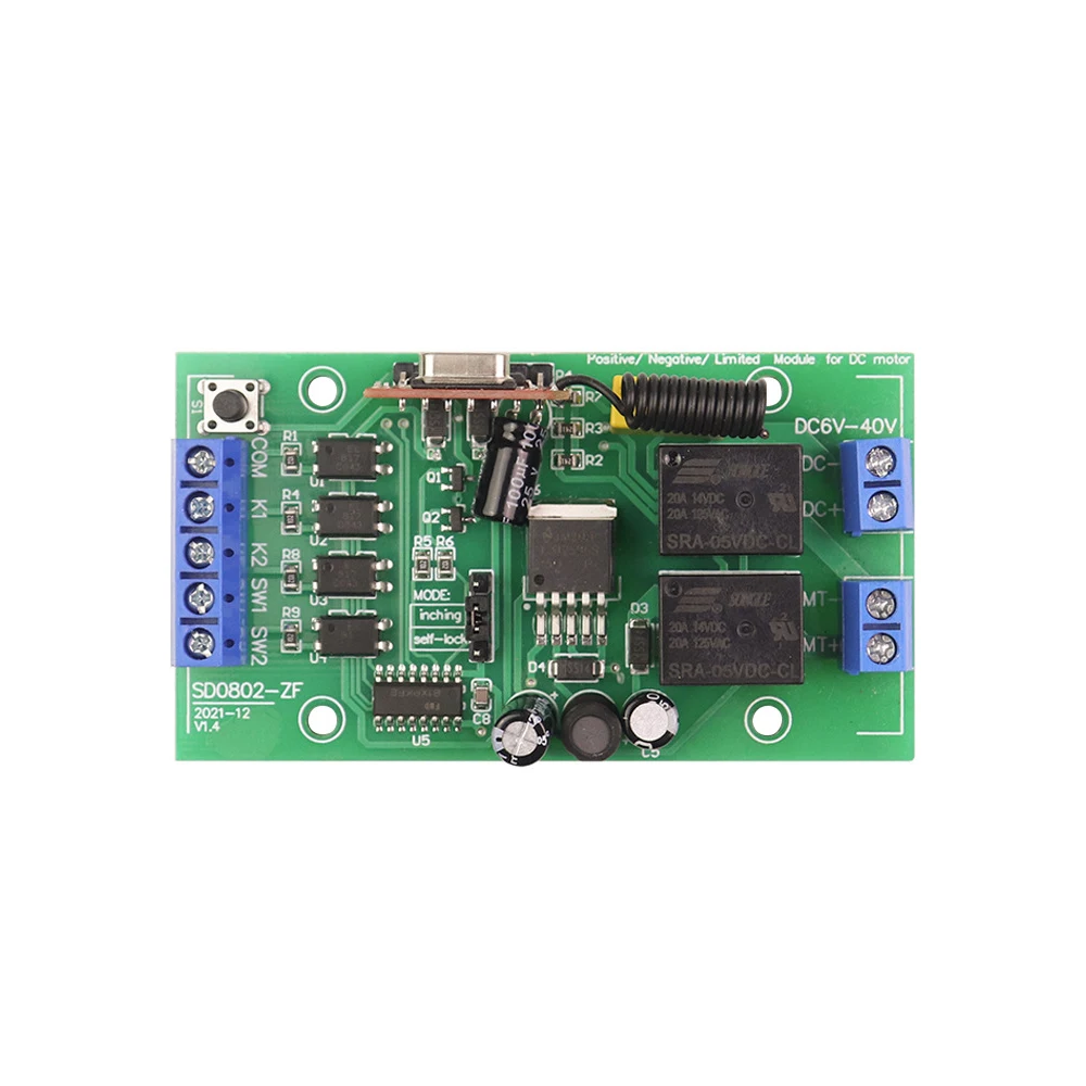 

DC Motor Speed Controller Remote Control DC Motor Forward and Reserve Controller DC6-40V 5A Motor Speed Regulator with Limit