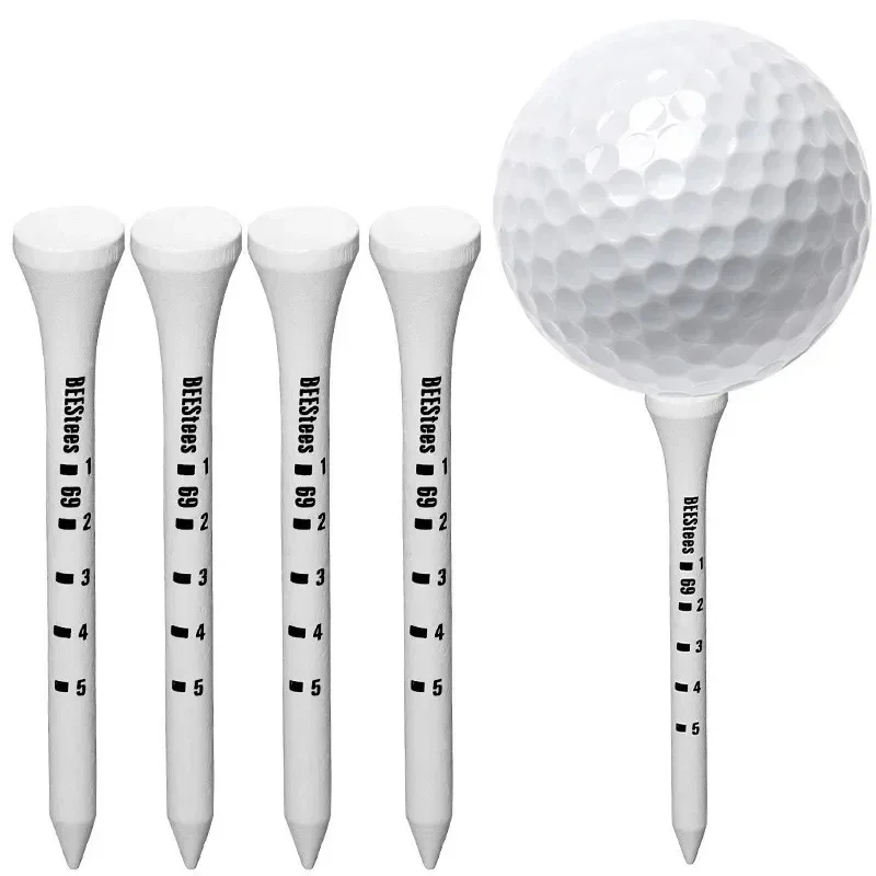 

TE012 Wooden Golf Tees (50 Pcs) – Durable Design for Ball Stability & Consistent Tee Height, Elevate Course Accuracy