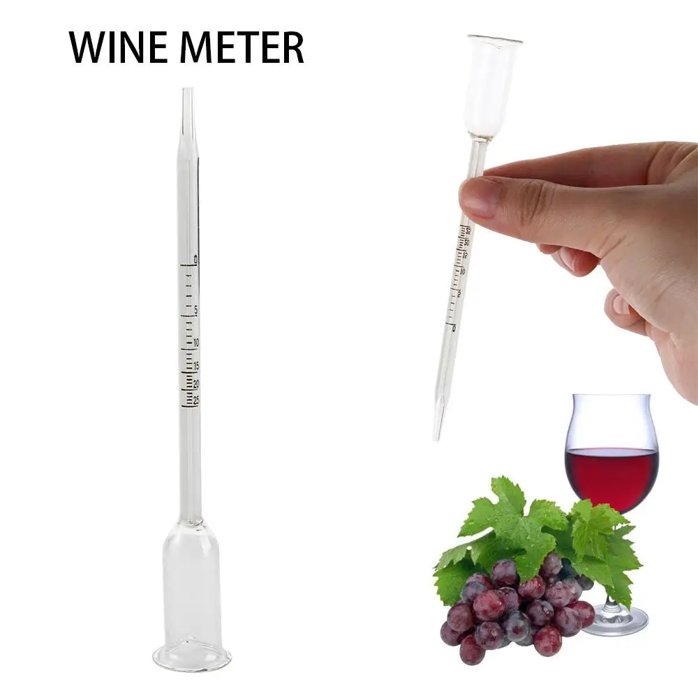 Idrometro per alcol Alcolometro Misuratore di zucchero per vino Misuratore di alcol per vino Misuratore di concentrazione di vino Tester idrometro Misuratore di vino