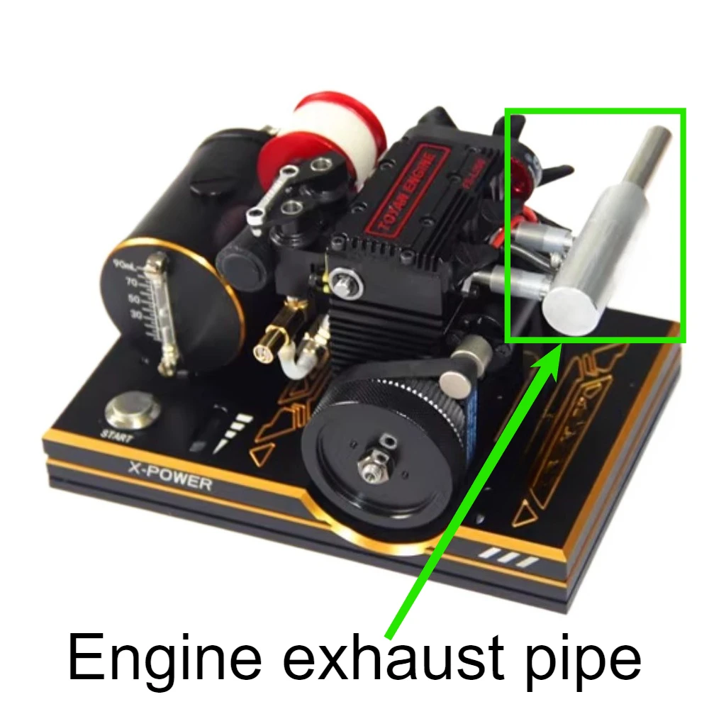 Engine Exhaust Pipe TOYAN FS L200 Twin Cylinder Four Stroke Nitro Engine Model Engine Model Accessories Metal Muffler Set