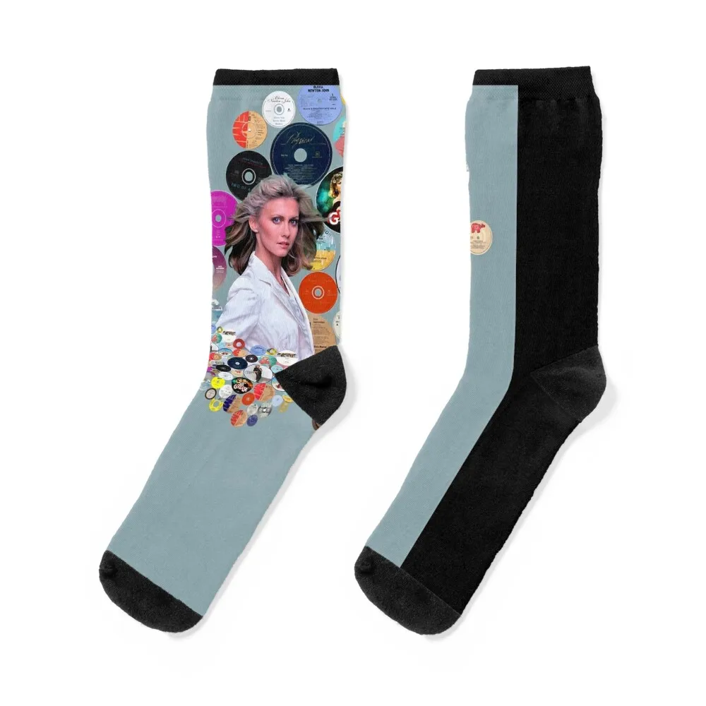 

Olivia Newton-John - Record Collection Graphic Socks fashionable gift funny gifts essential Women Socks Men's