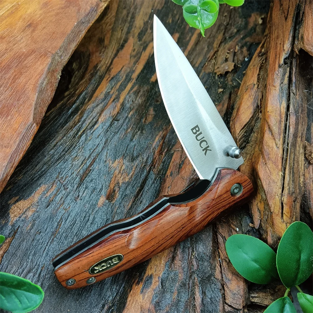 TOP Quality BK 269 Combo Folding Knife Pocket Knife 440C Blade Sour Branch Wood Handles Tactical Knife EDC Multitool