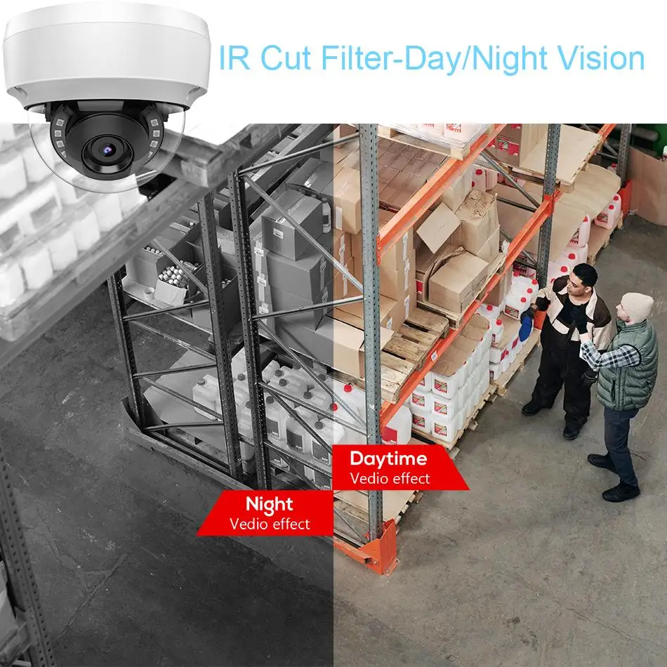 6MP 8MP Dome IP Camera Built-in Mic IR30m Human Vehicle Detection Plug&play with HIK NVR APP Remote Hikvision Compatible Serice