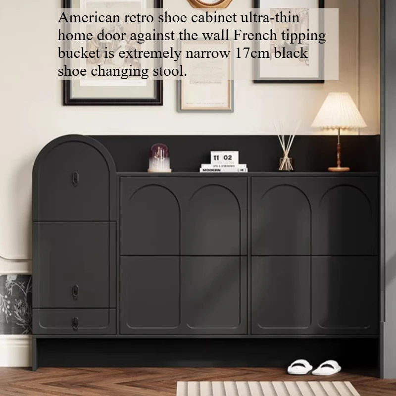 

Kids' Storage Wood Shoe Rack Display Hotel Hallway Office Shoe Cabinet Slim Farmhouse Rangement Chaussures Room Furniture