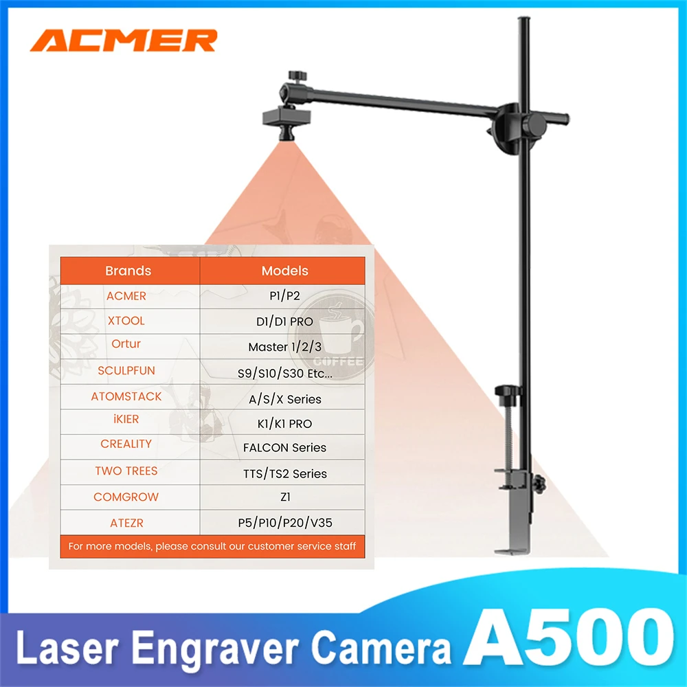 

ACMER A500 Lightbrun Camera for ACMER XTOOL SCULPFUN Atomstack Ortur IKIER CREALITY TWO TREES COMGROW Laser Engraving Machine