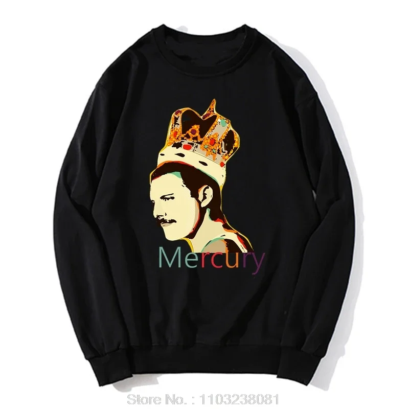 Freddie Mercury Queen Funny Hoodie Men Cotton Vintage Ullzang Pullover Sweatshirt Fashion Queen Streetwear 90s Graphic Rock Tops