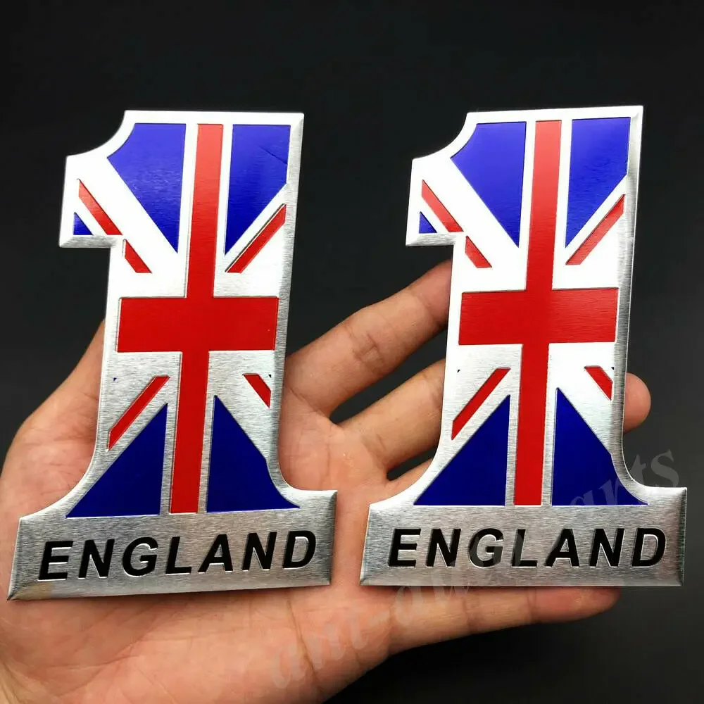 2x The Union Jack UK England NO.1 Flag Emblem Car Badge Motorcycle Tank Sticker