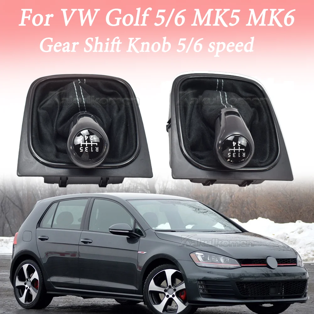 Für Golf 5 MK5 Golf 6 MK6 Auto-Gangschaltknauf mit Schaltsack für Jetta MK3 SCIROCCO III 137 138 EOS 1F7 1F8 – Detail 1