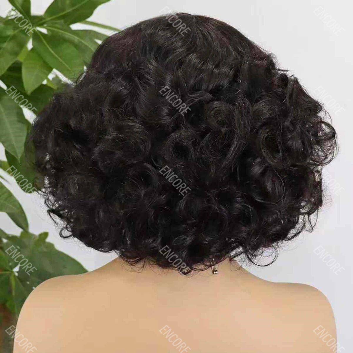 Loose Wave 13x4 Lace Frontal Bob Wigs Natural 12A Brazilian Remy Human Hair Short Bob Wigs Bouncy Curly 200% Density Lace Wigs