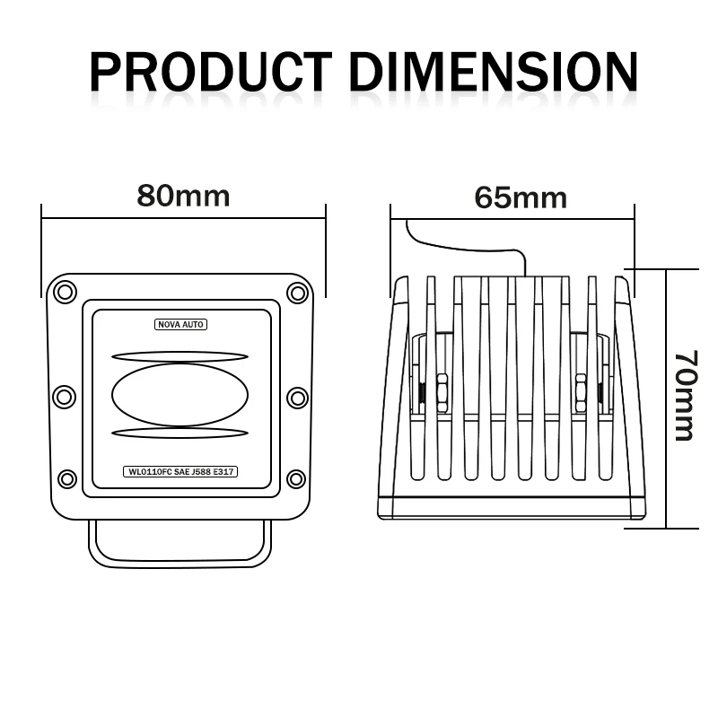 USA Local Delivery 10W LED Fog Offroad Driving Light