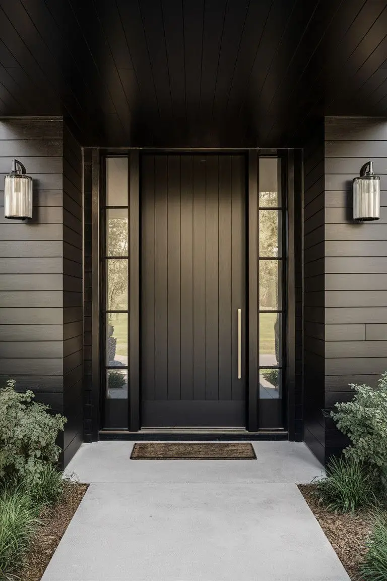 Modern Design Front Door Residential Custom-Made Entrance Door External Sound Insulate Thermal Break Aluminum Entry House Doors