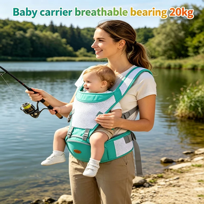 New Waist Carrier Travel for Carrier in Ant Hipseat Carrier Breathable Ergonomic Baby Kangaroo Front Facing Baby Holder Baby