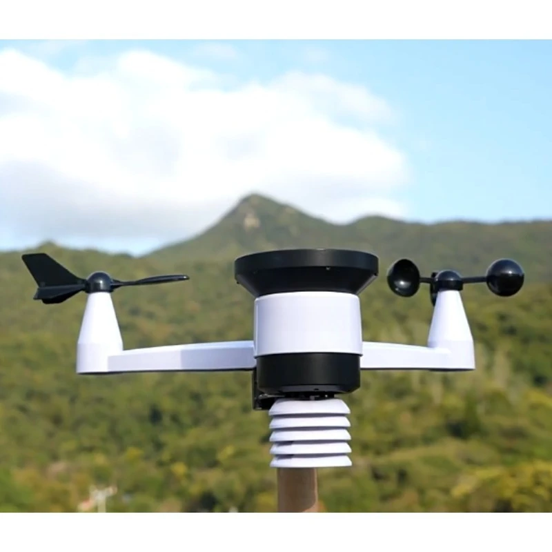 

0320 Wireless Weather Station Large Digital Display Indoor Outdoor Thermo-hygrometer Rain Gauge Wind Speed 8 Channel Supports