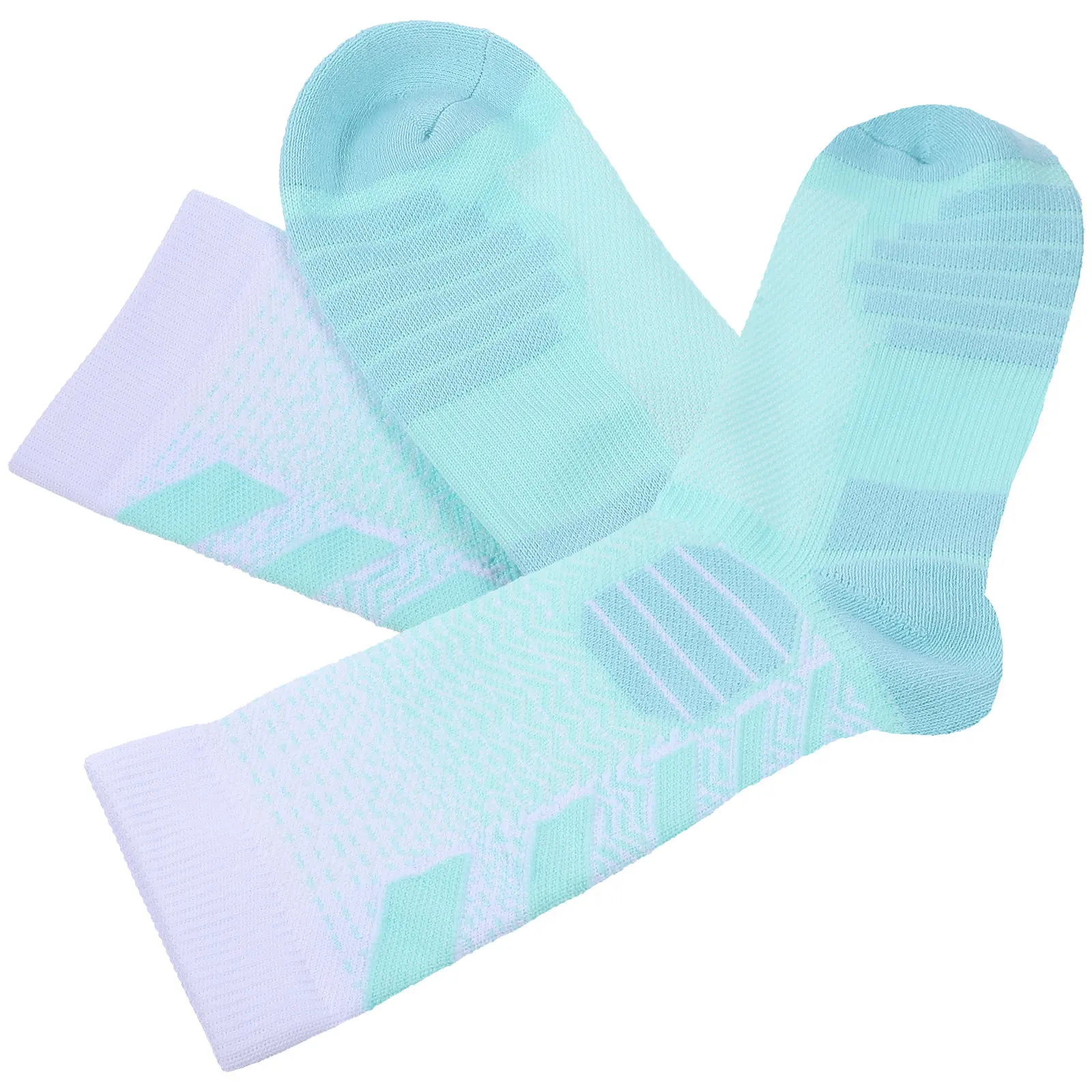1Pair Premium Thick Sports Socks Men Mid Calf Cushioned Breathable Elastic Running Basketball Training Wrestling Soccer Outdoor