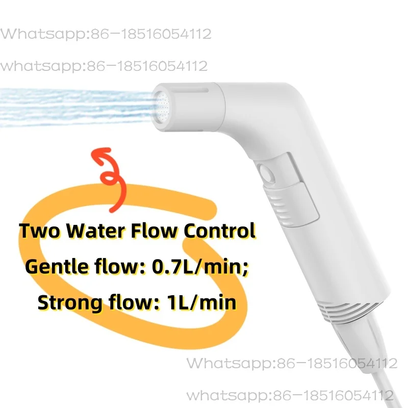 2 kinds of spray mode electric portable bidet, rechargeable Saudi toilet, with 2.3 liter water tank, for Muslim cleaning