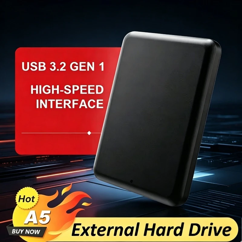 

For Toshiba A5 Series Small Black Portable Hard Drive High-Speed USB 3.2 Gen1 500GB/1TB/2TB Compatible For Mac