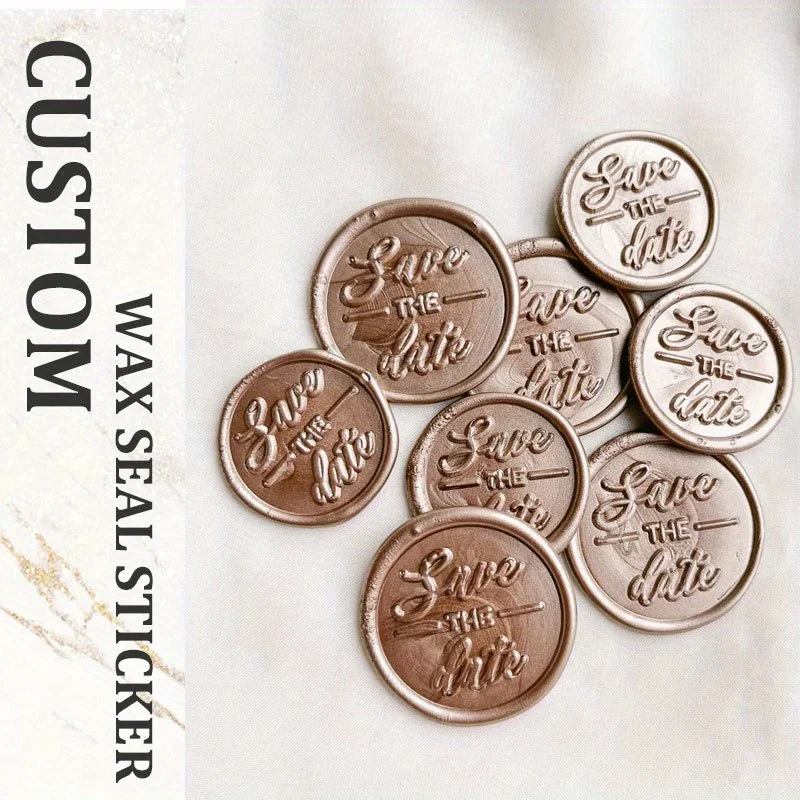 50pcs Initial Custom Wax Seals Personalized Wax Seals Stickers Monogram Wax Seals Self-Adhesive Wax Monogram Wedding Wax Seal