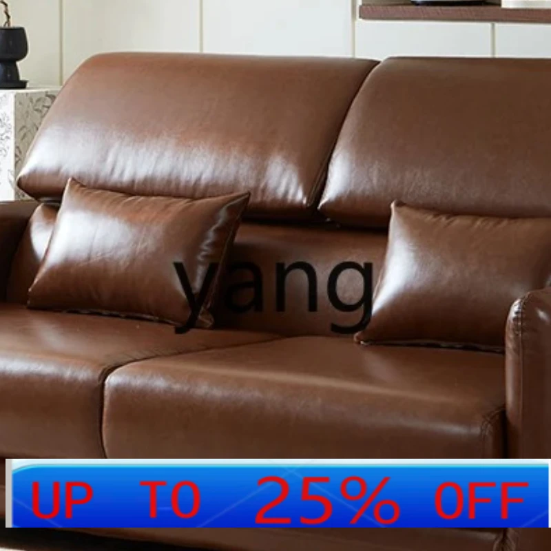 

LMM minimalist leather folding sofa bed living room home adjustable dual-use