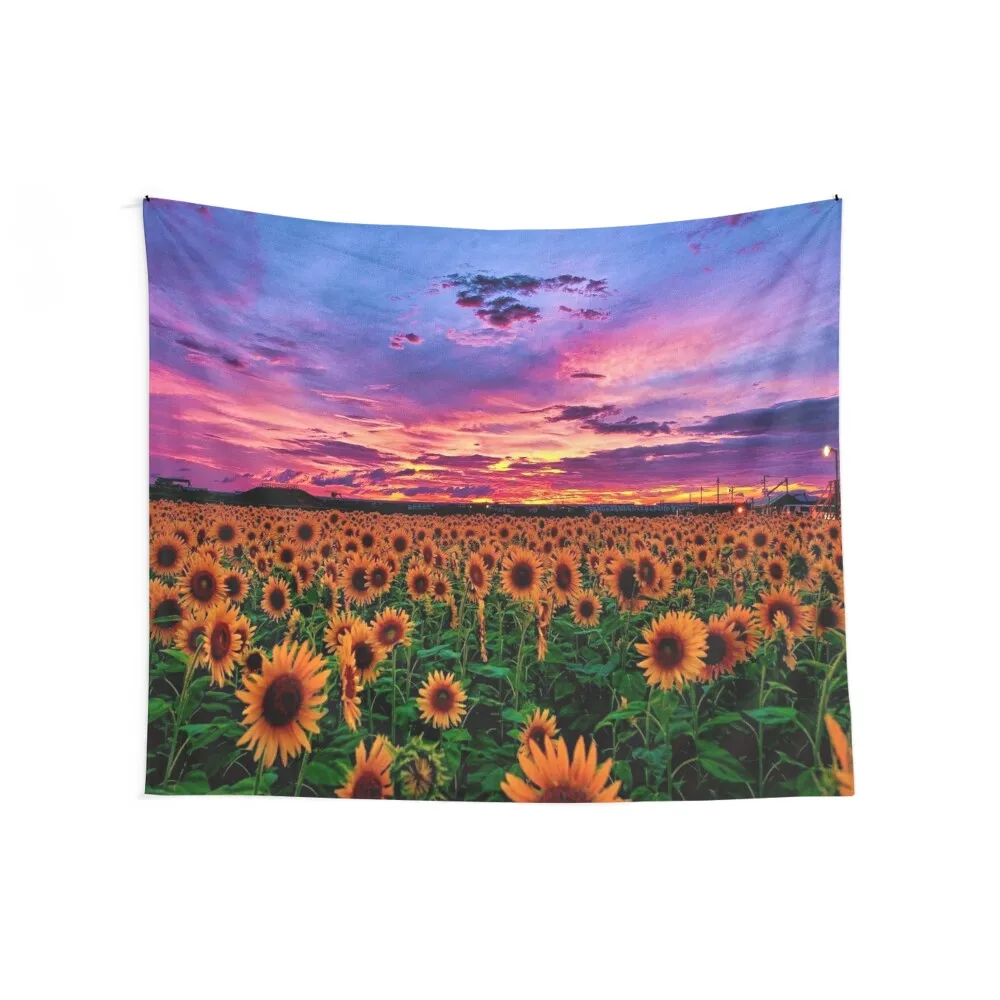 Sunflower field series #2 – Sunset - by Jéanpaul Ferro Tapestry Room Design Room Aesthetic Tapestry