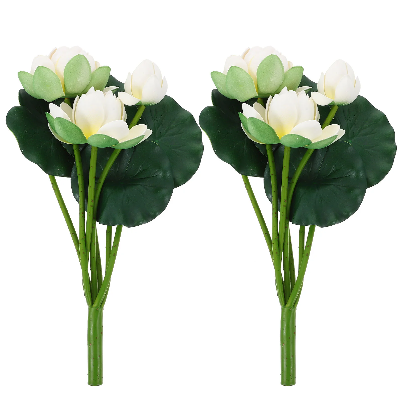 

2 Pcs Simulation Lotus Decoration Fake Flower Photo Props Plant Wedding Green Artificial Adornments Blue Flowers