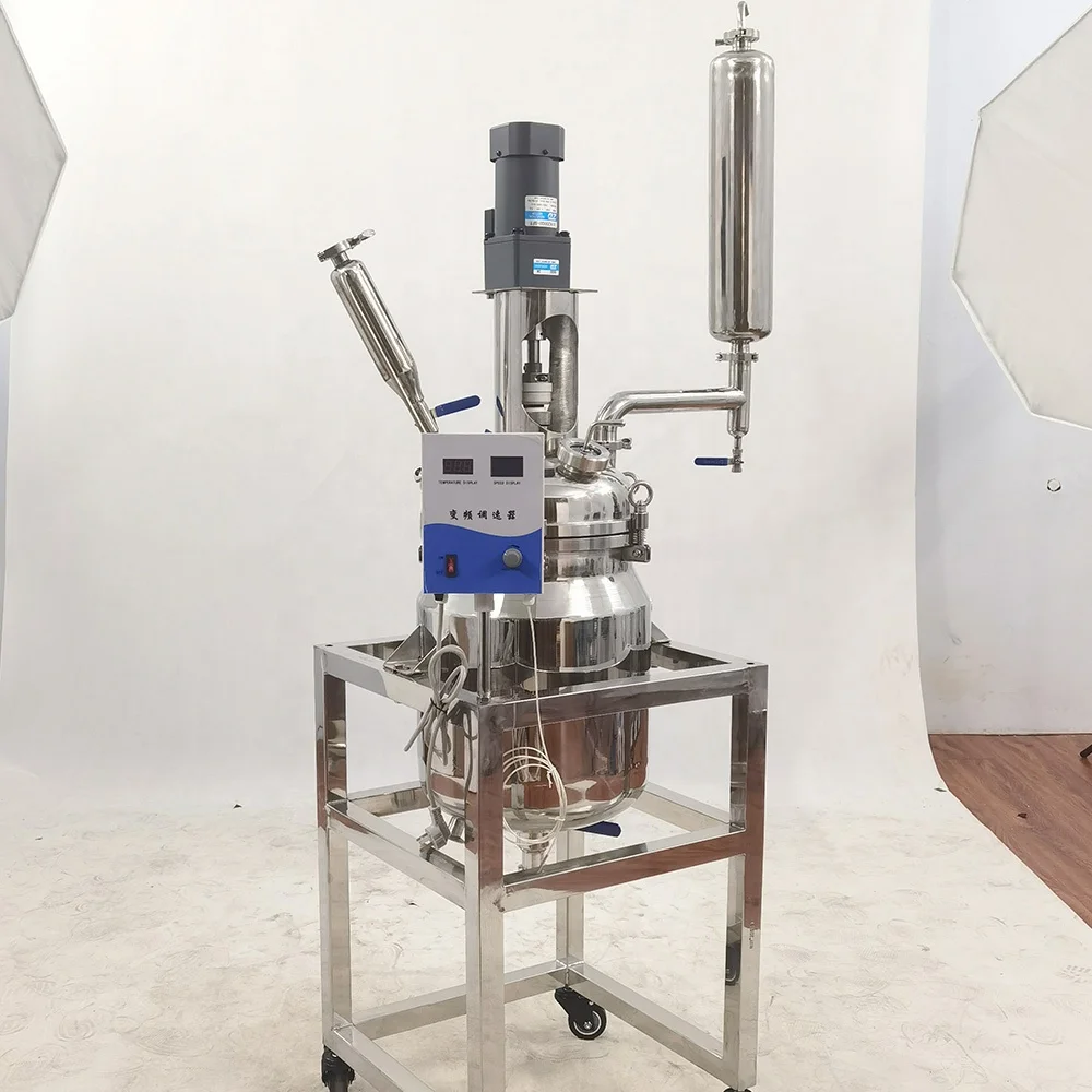 Double Layer Stainless Steel Reactor Laboratory High-temperatureand High-pressure Chemical Synthesis Distillation Vacuum Reactor