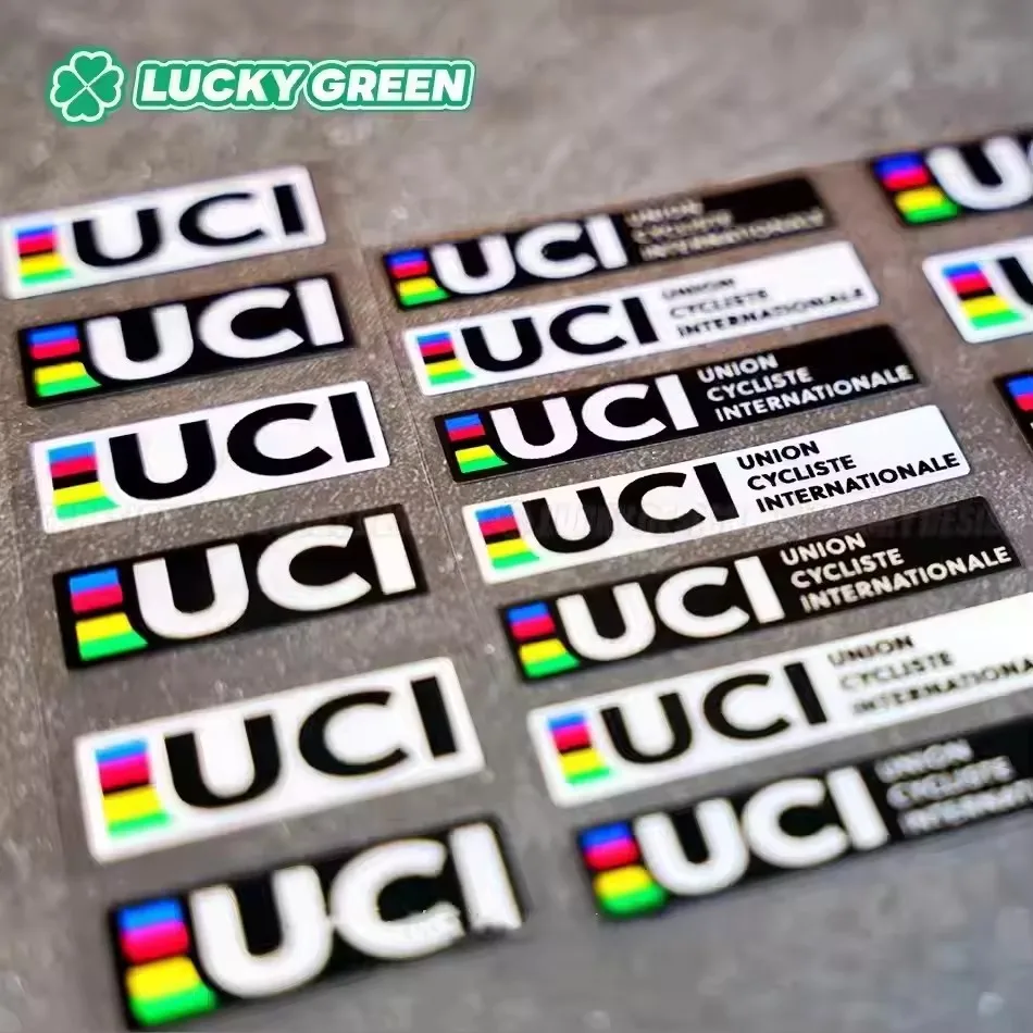 UCI Certification Small Label Sticker Bicycle Union Certification Label Reflective Bicycle Decals Customize Frame Warning Films