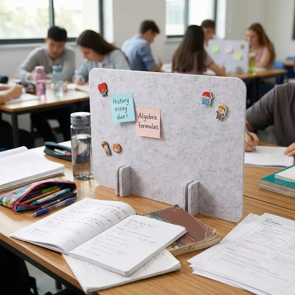 Acoustic Student Desk Divider Felt Thickened Dining Table Isolation Board Privacy Panel for Student Desktops in Classroom