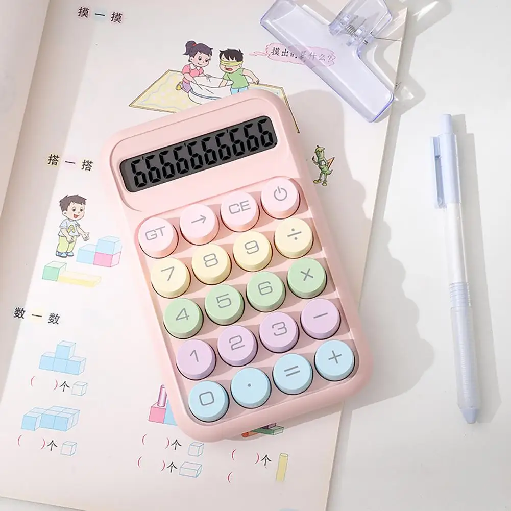 Anti-slip Calculator 10-digit Calculator with Big Buttons 15-degree Tilt Lcd Display Mechanical Switch Design Portable Desktop